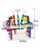 Детска дървена работилница с инструменти